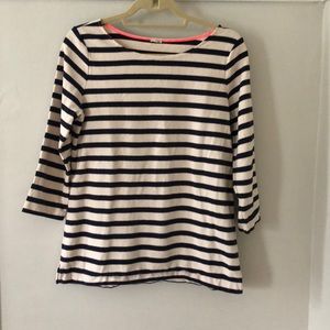 J.Crew Factory 3/4 Sleeve Striped Tee Medium